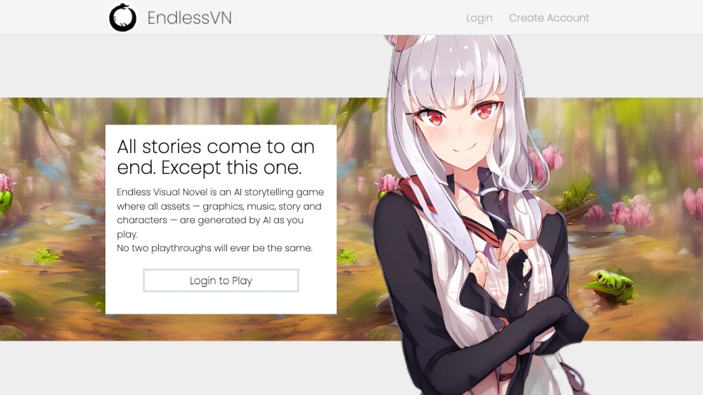 Endless Visual Novel - AI-generated game